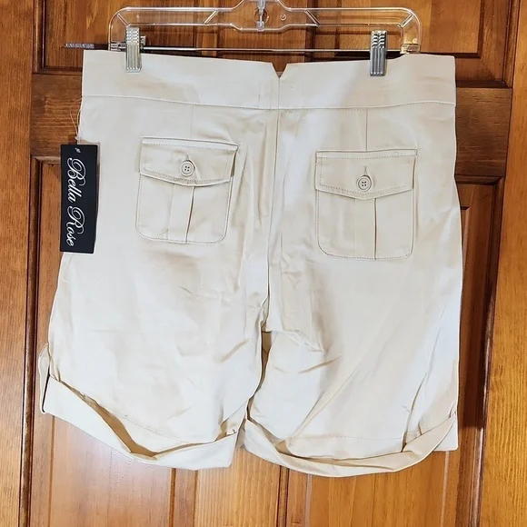 2 pairs of Bella Rose Shorts, size 10, Royal and Khaki - Picture 4 of 7